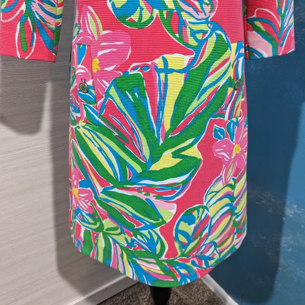 Lilly Pulitzer shift dress with 3/4 sleeve - Picture 3 of 9